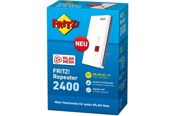 AVM FRITZ!Repeater 2400 Weiss-Rot