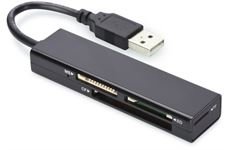 Ednet Multi Kartenleser 4-Port USB 2.0 (schwarz)