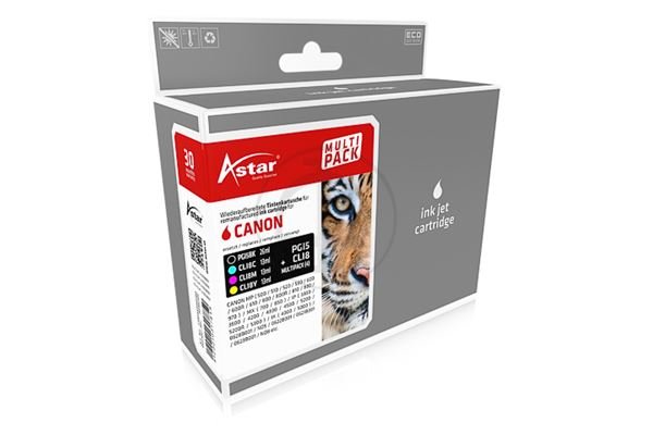 ASTAR AS46205 kompatibel zu Canon PGI5/CLI8 CMYK