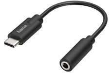 Hama USB-C - 3,5-mm-Klinke Adapter (schwarz)