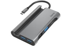 Hama USB-C-Multiport-Adapter 7 Ports (grau)