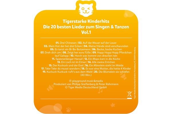 tigermedia tigercard Lieder zum Singen&Tanzen