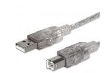 Manhattan USB 2.0 St. > USB B St. (3m) (silber)