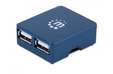 Manhattan Micro USB 2.0 4-Port (blau)