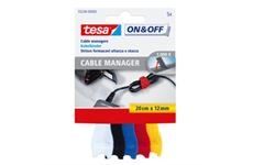 tesa ON&OFF Cable Manager 5 St. (bunt)