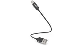Hama Ladekabel USB-A>Micro-USB (0,2m) (schwarz)
