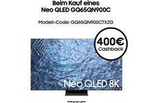 Samsung GQ65QN900CT zusätzlich 400€ Cashback bis 31.03.24 nach Registrierung unter  *samsung.de/8Kdeals