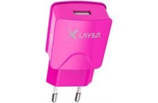 XLAYER Colour Line USB Netzteil 2.1A (pink)